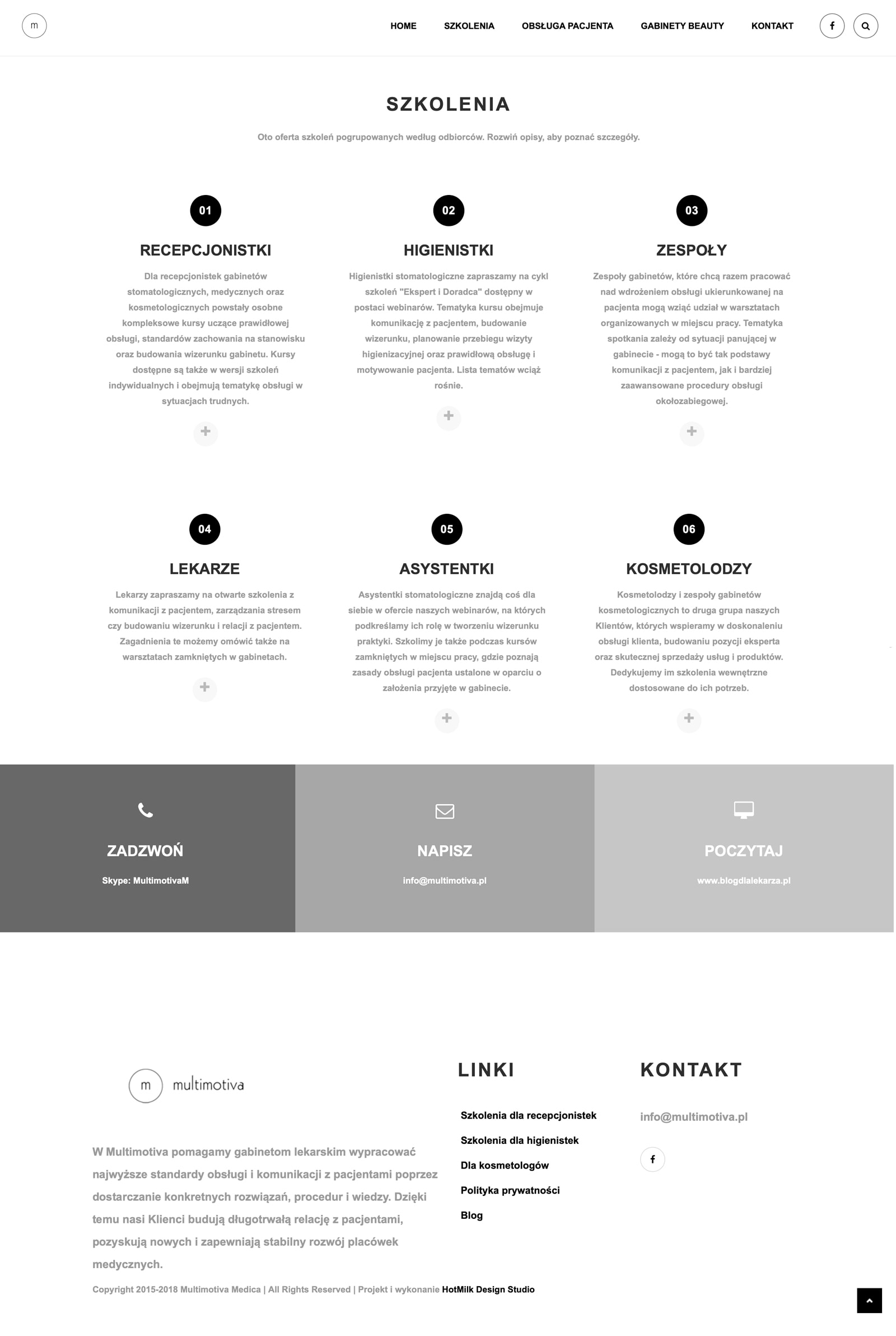 logo dla firmy szkoleniowej studio projektowe hotmilk