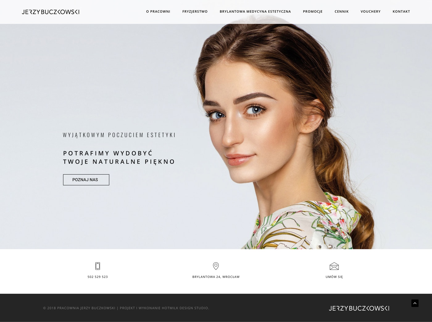 logo dla salonu fryzjerskiego studio projektowe hotmilk