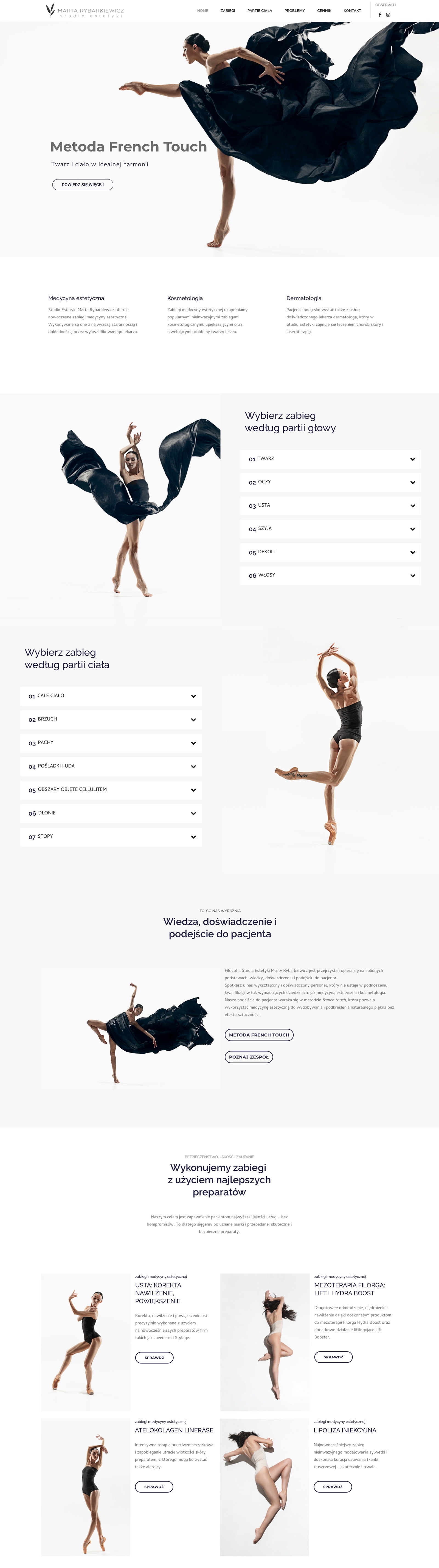 strona www dla gabinetu medycyny estetycznejstudio projektowe hotmilk