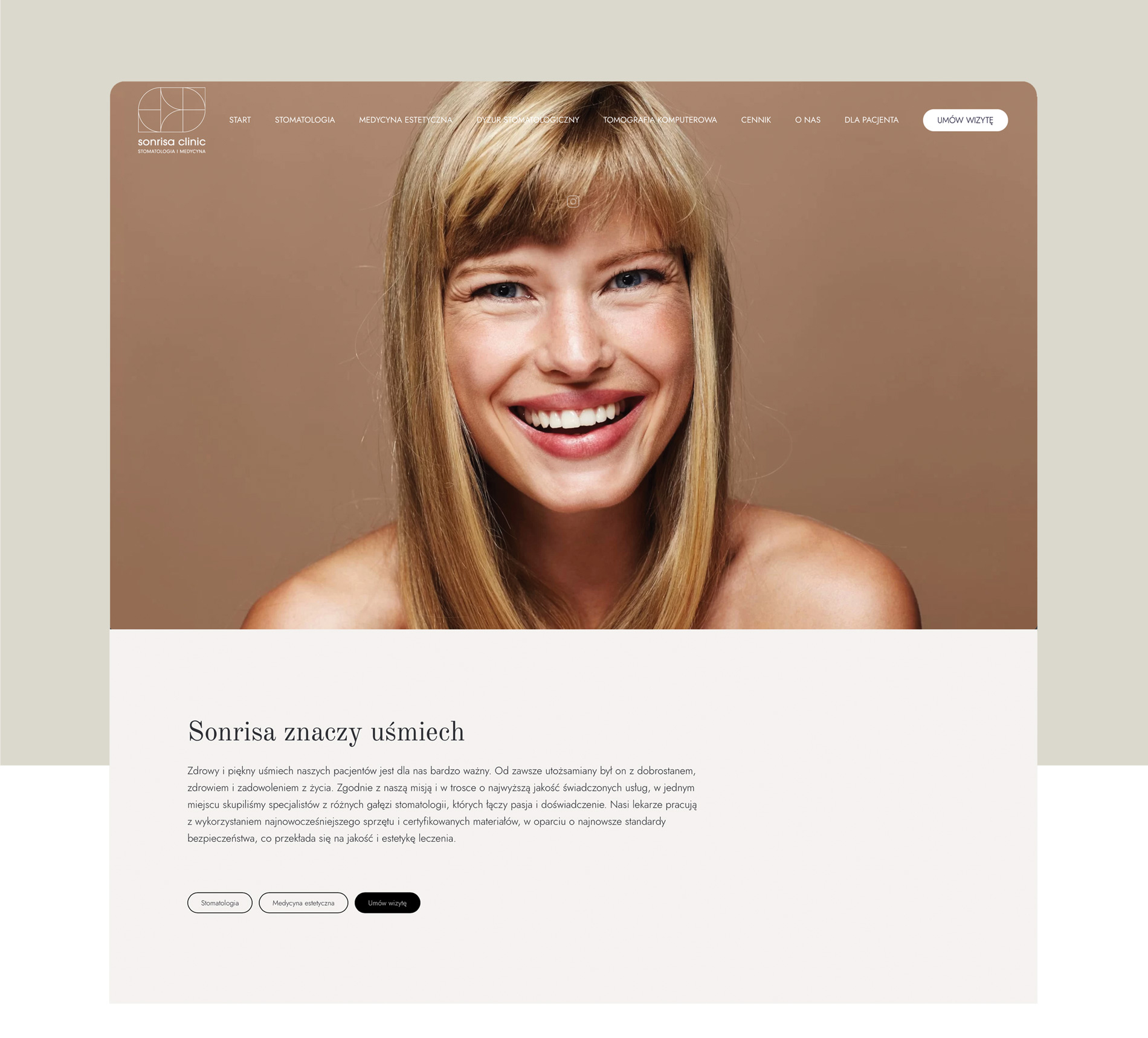 strona internetowa dla stomatologa