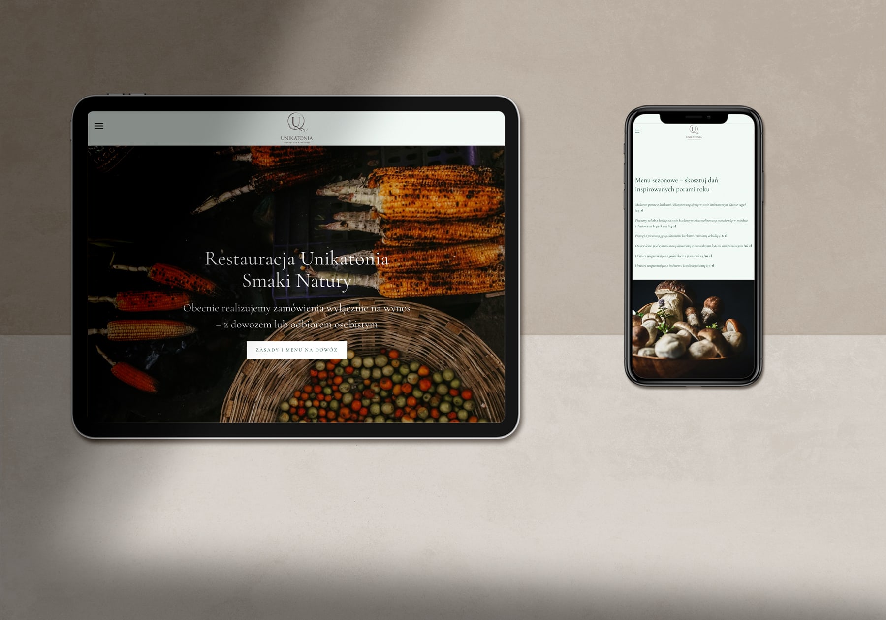 strona internetowa dla restauracji studio projektowe hotmilk