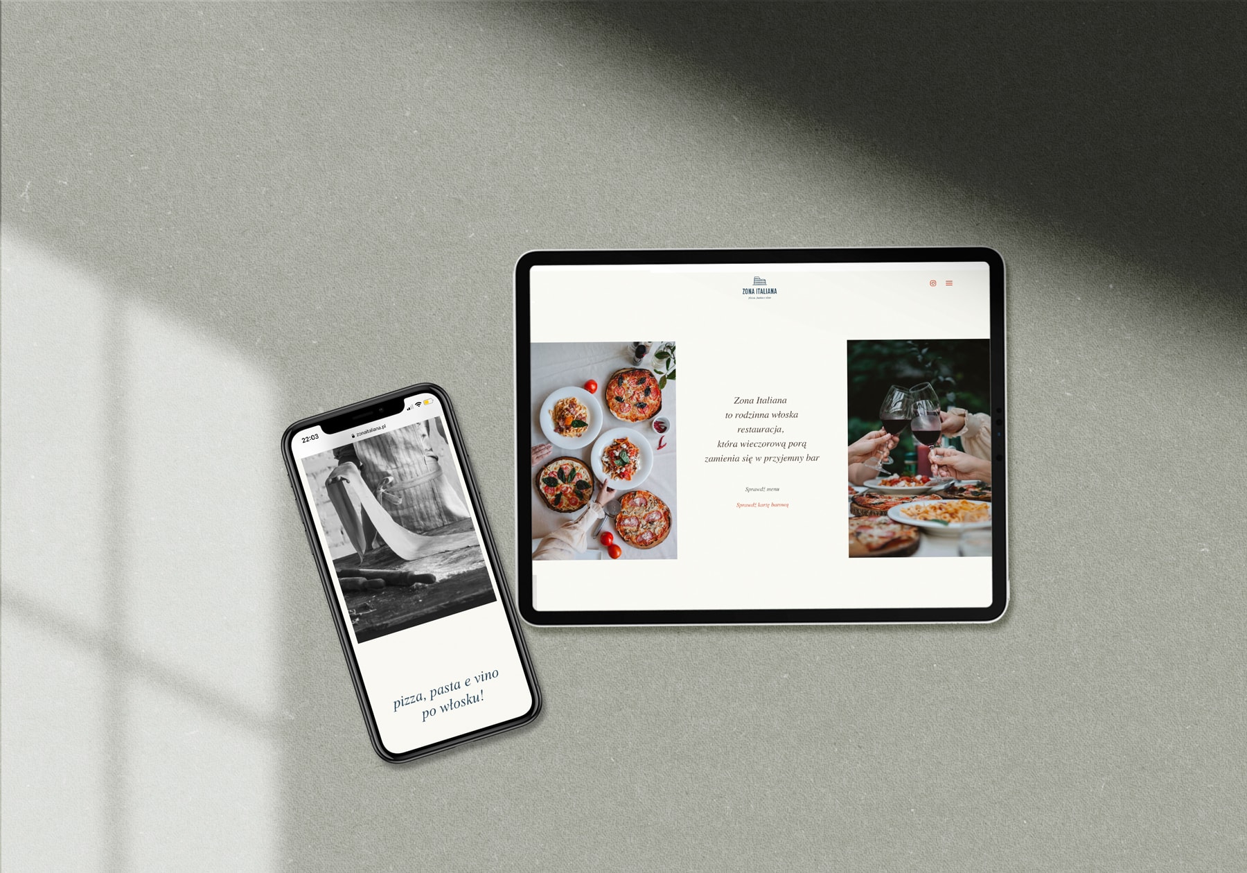 strona internetowa dla restauracji