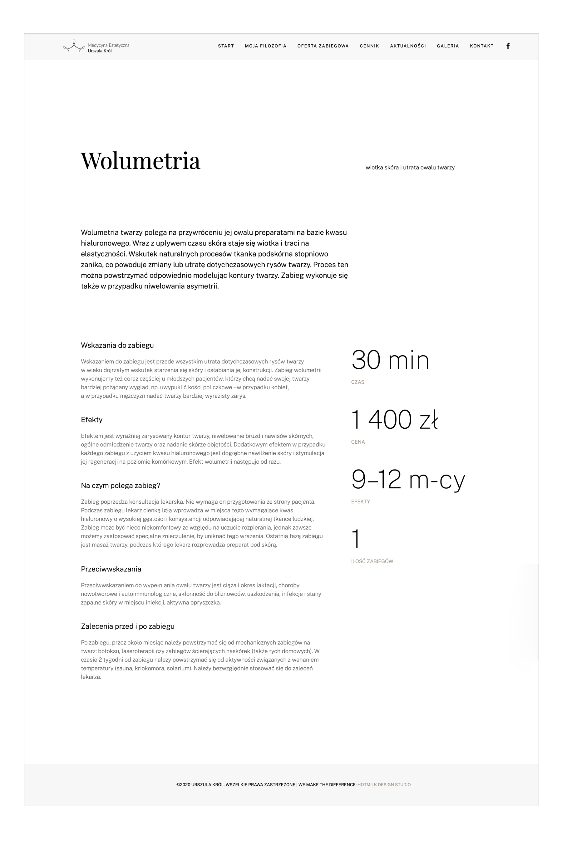 strona www dla gabinetu medycyny estetycznej
